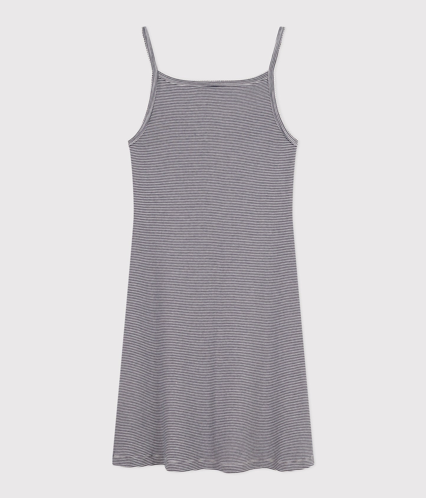 Stropkjole i bomuld til kvinder - striber