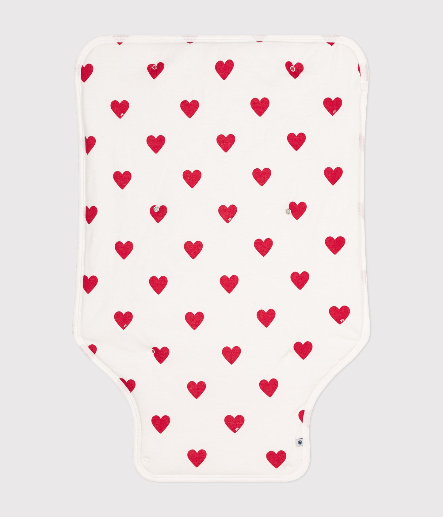 Pusleunderlag med røde hjerter