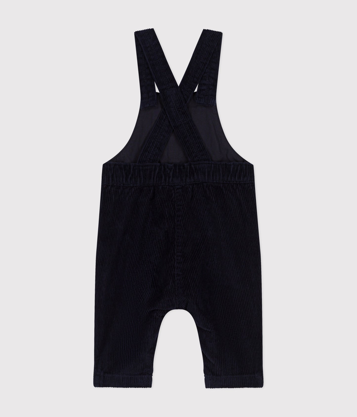 Overalls i mørkeblå fløjl til baby