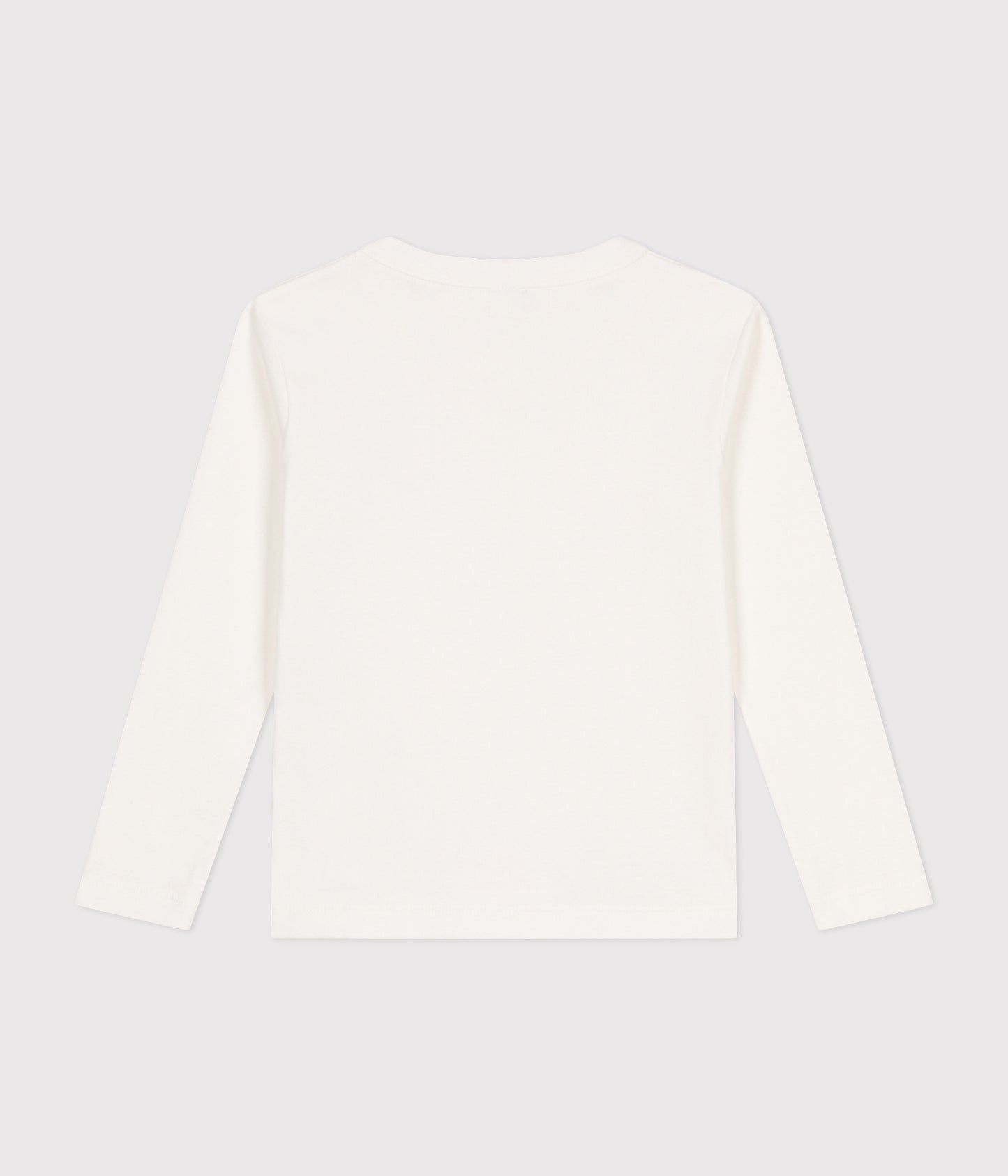 Langærmet t-shirt i hvid bomuld