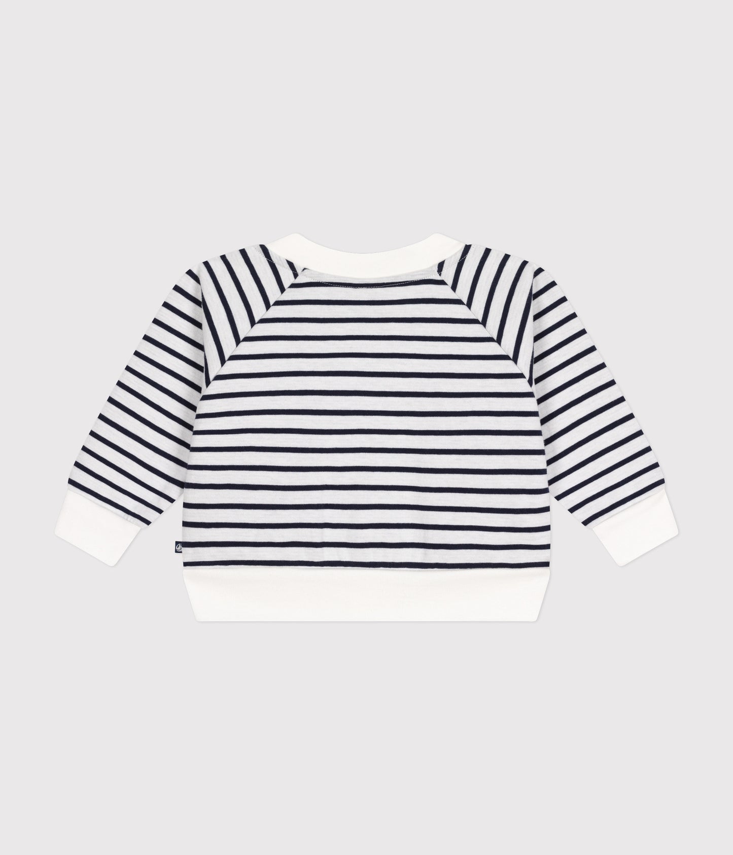 Cardigan i kraftig jersey til baby - striber