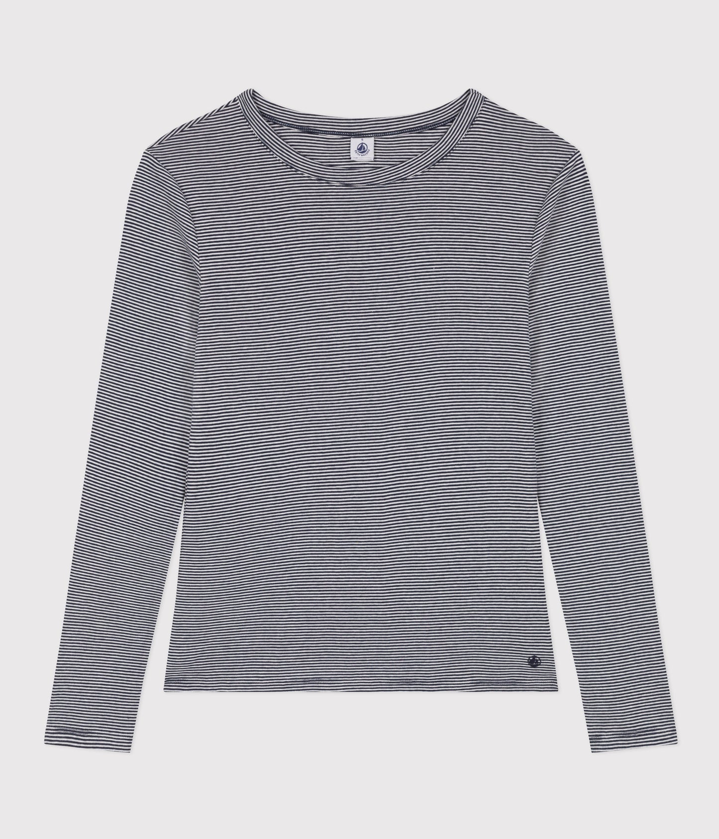 Langærmet t-shirt med striber til kvinder