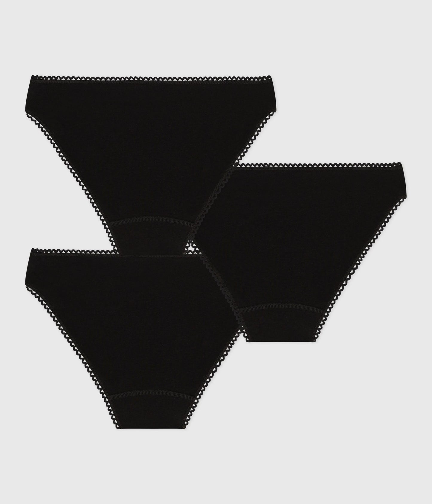3-pak trusser til kvinder - sorte