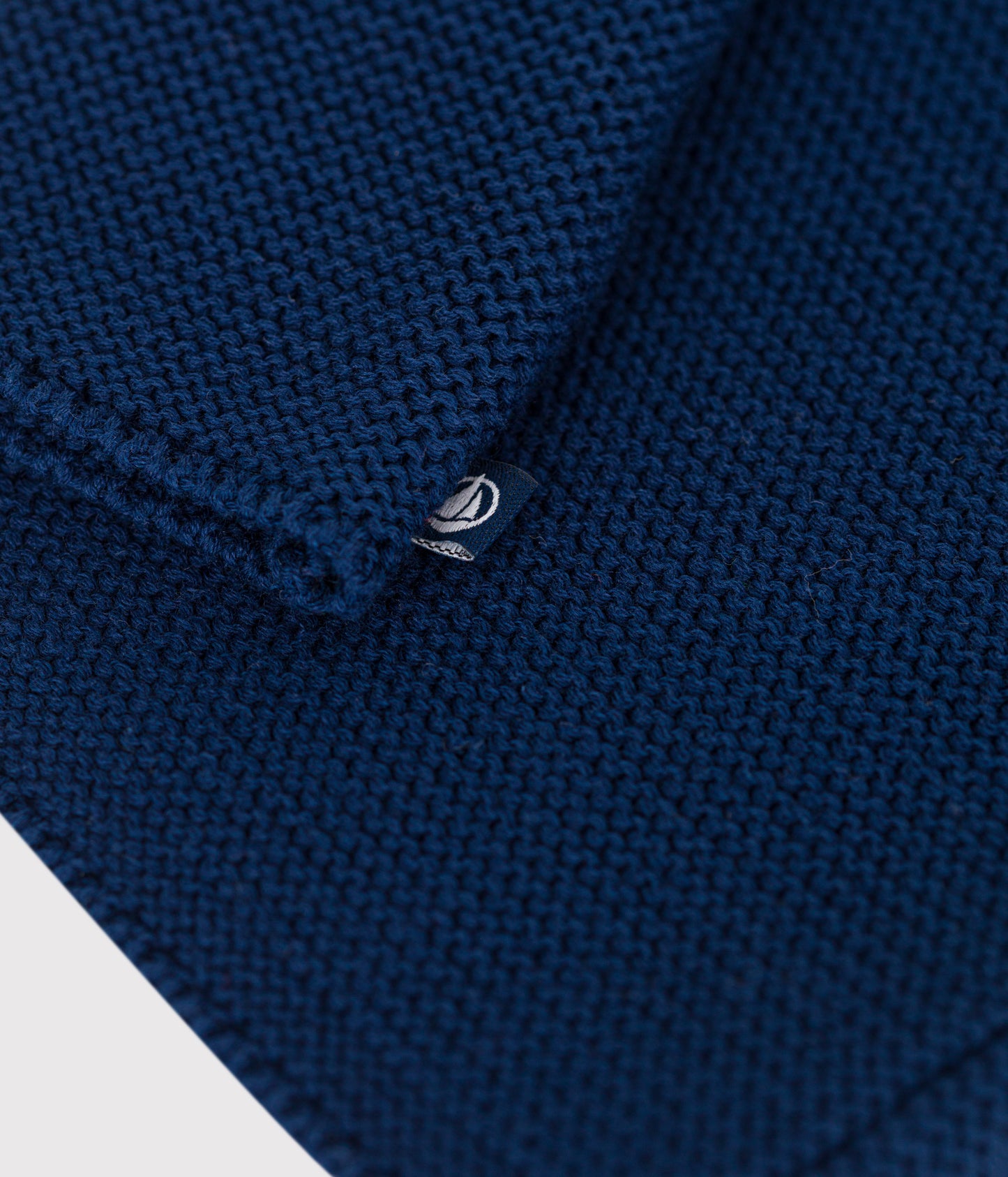 Perlestrikket bomuldscardigan til baby - mørkeblå