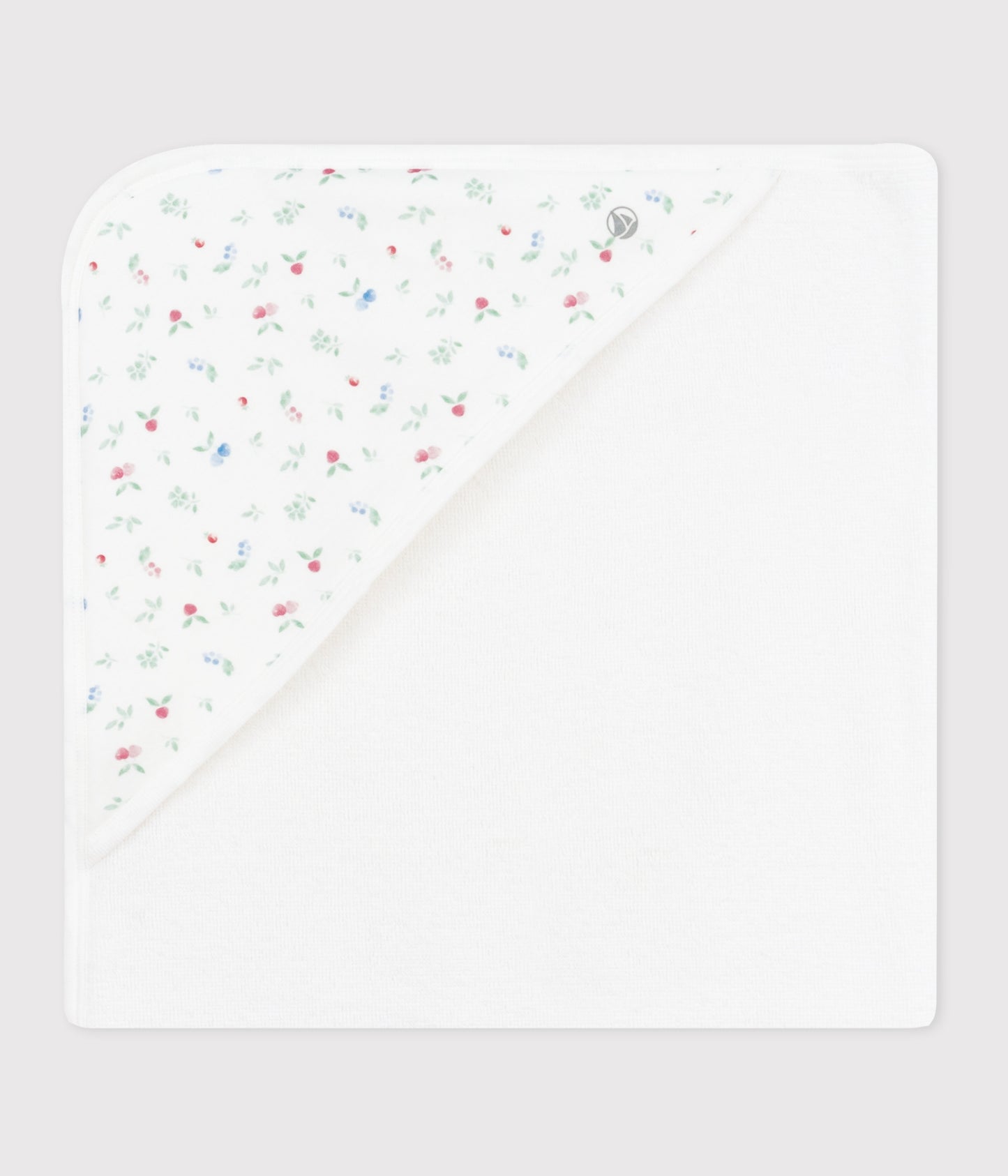 Baby badehåndklæde med blomster