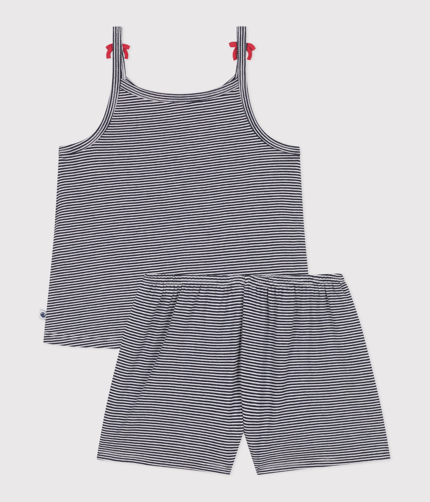 Pyjamas med stropper og shorts i striber til børn