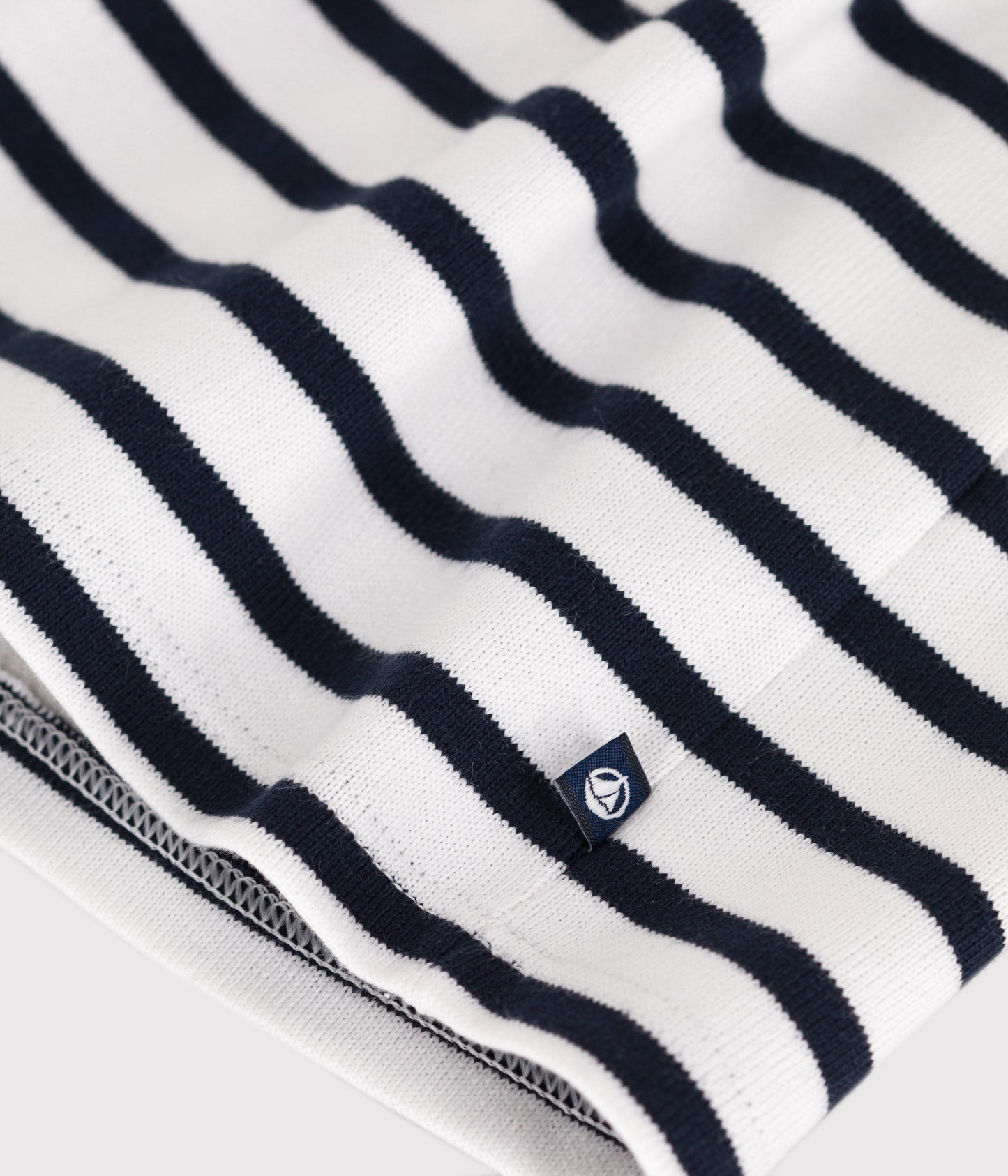 Kortærmet bomuldskjole til børn med striber