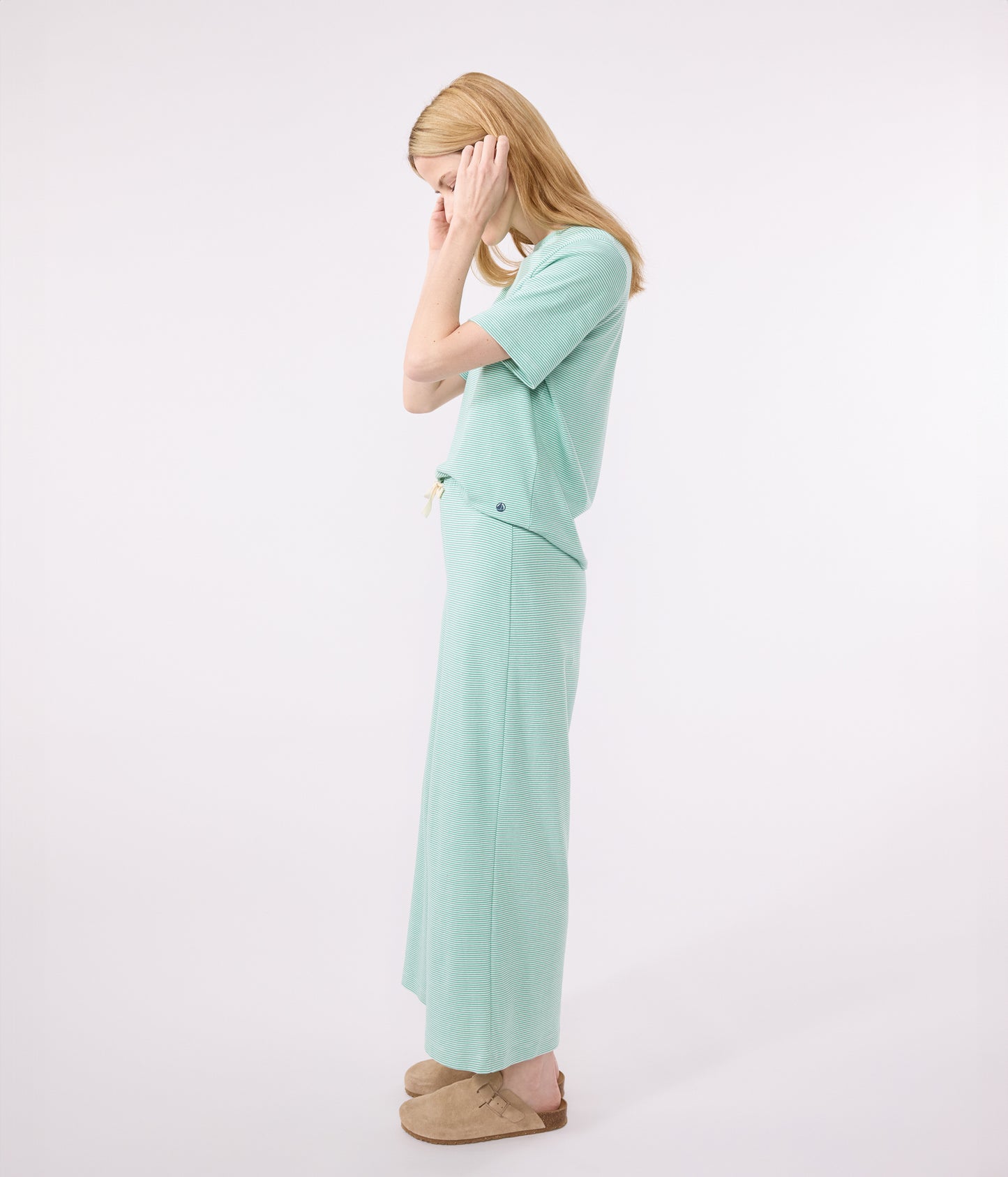 Pyjamas til kvinder - grønne striber