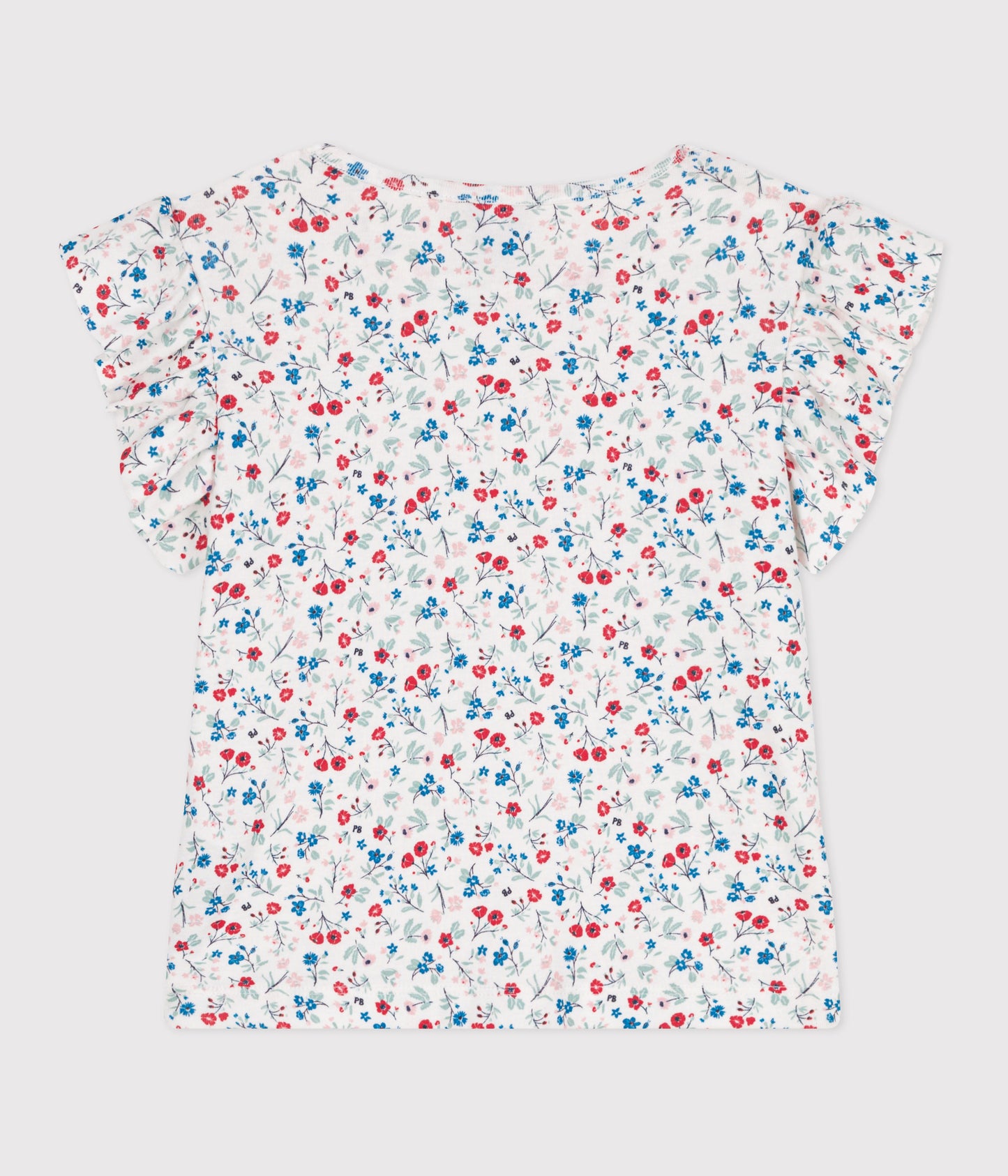 T-shirt i bomuld med blomster til børn