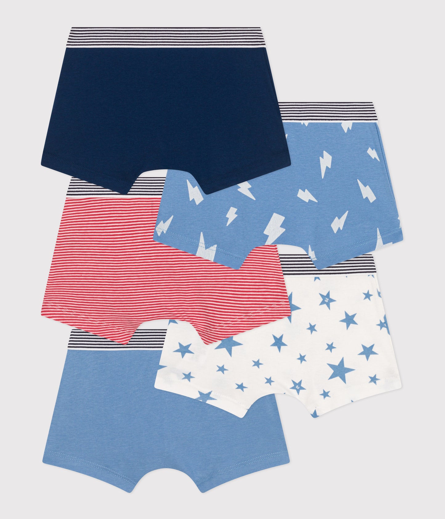 5-pak boxershorts i bomuld til drenge med print