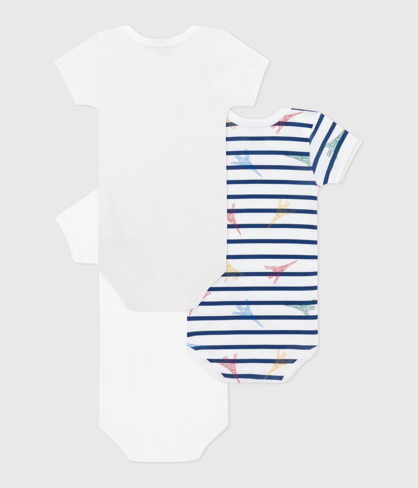 3-pak kortærmede body - Paris-tema