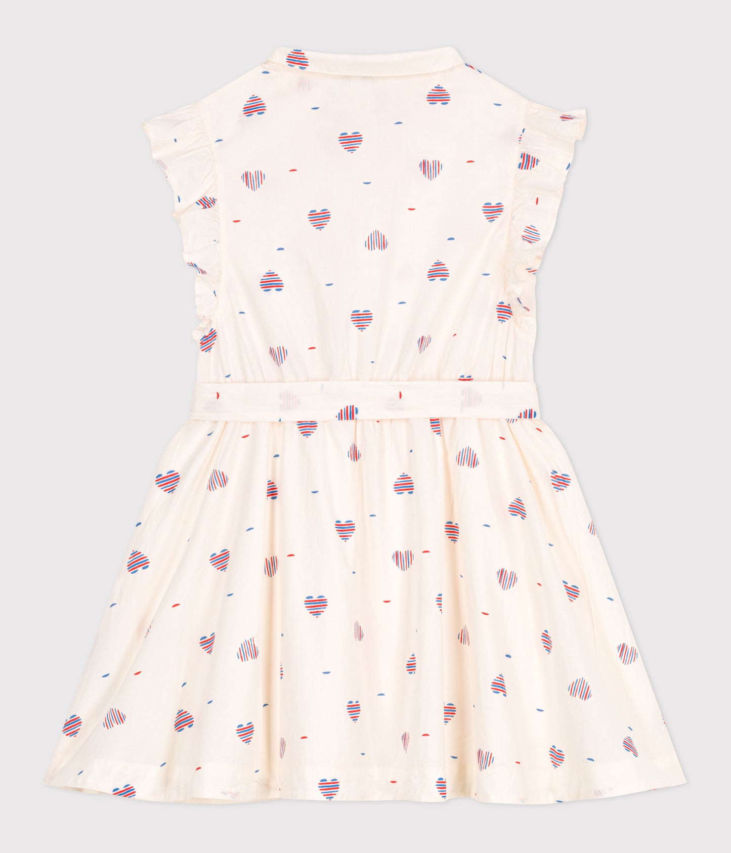 Kjole i bomuld til piger - hjerteprint