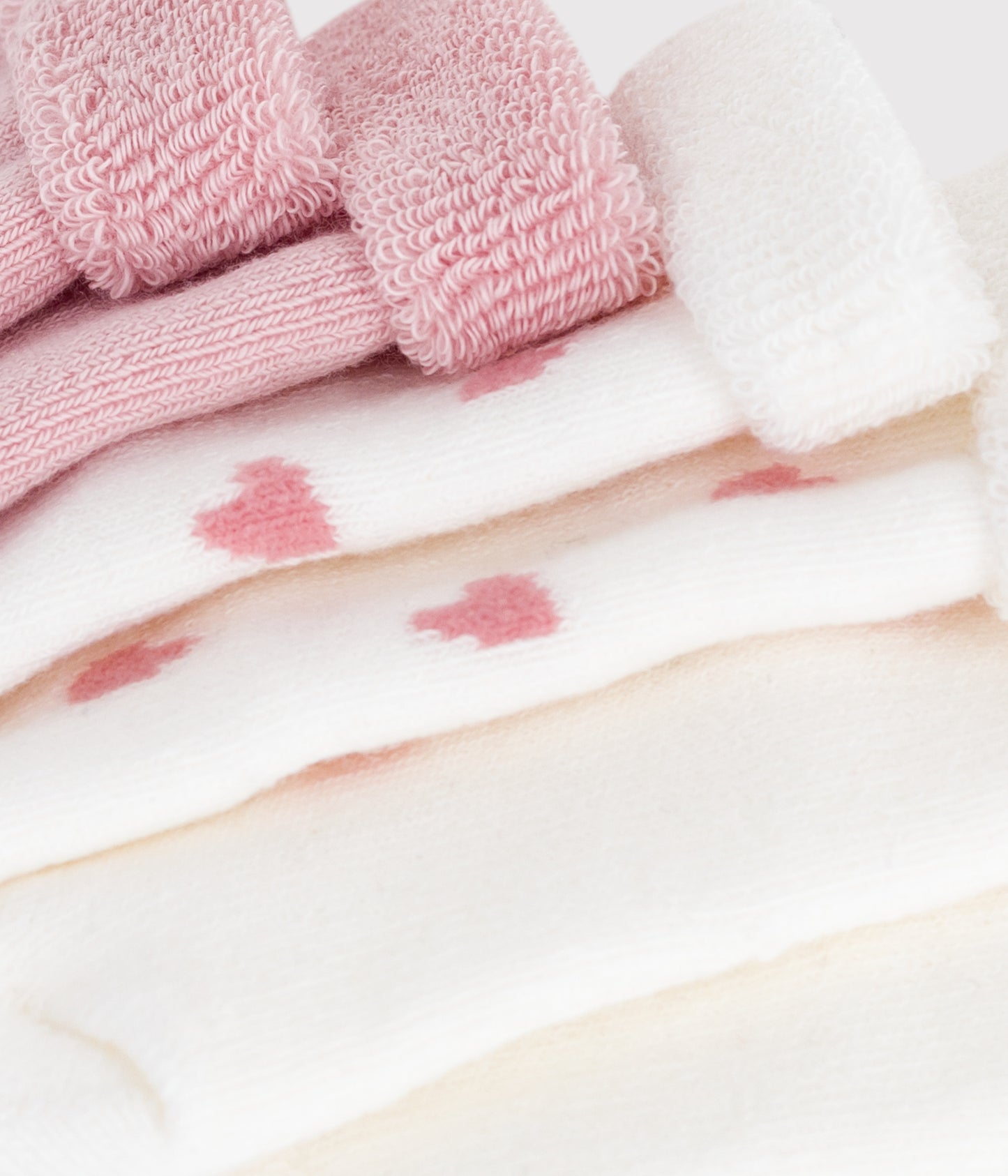 3-pak sokker til baby hvide og lyserøde