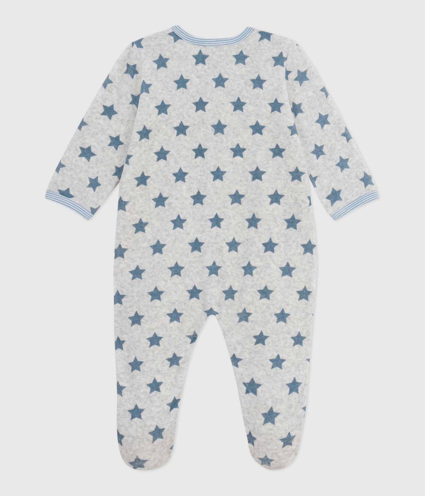 Pyjamas i grå velour med stjerner
