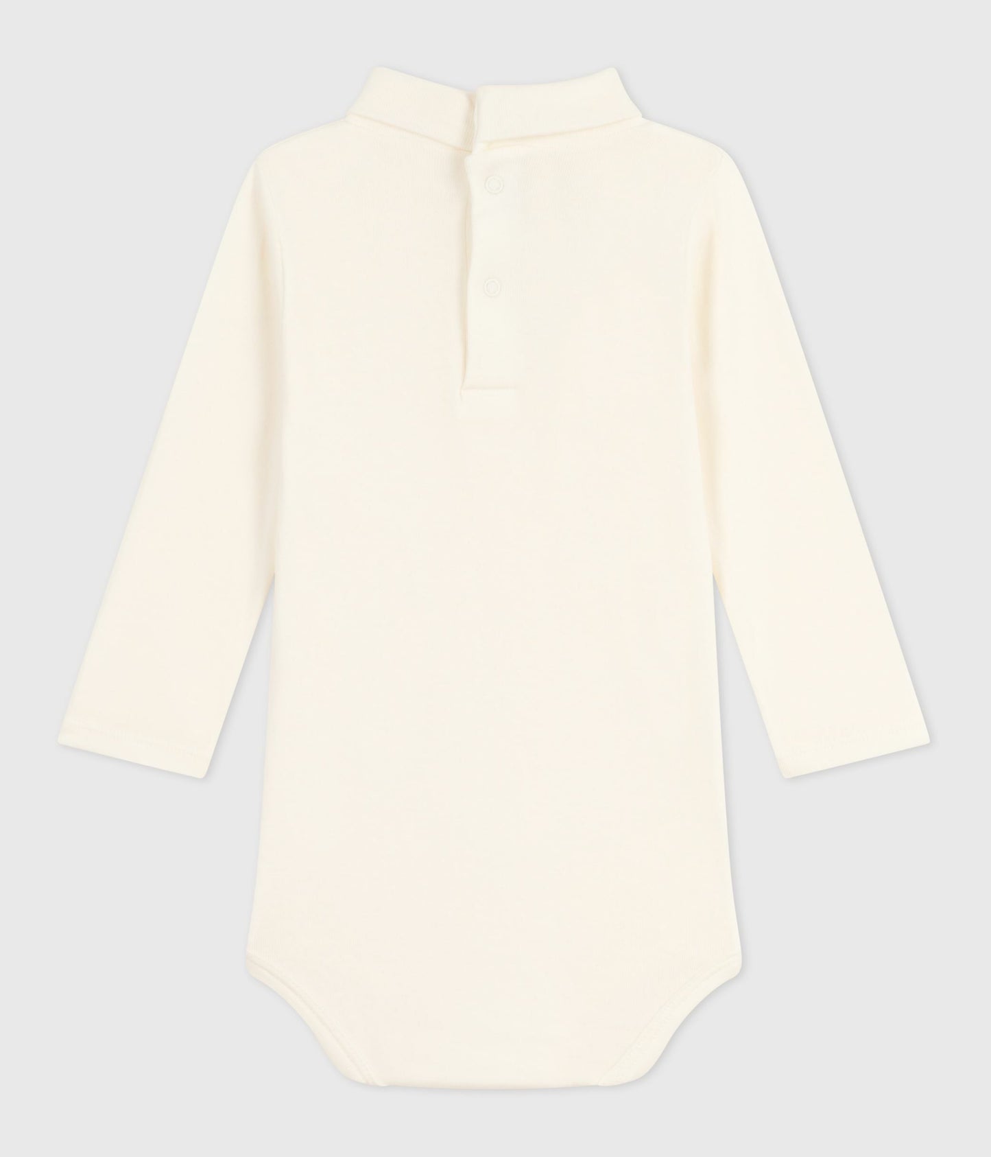 Body i hvid bomuld med høj hals