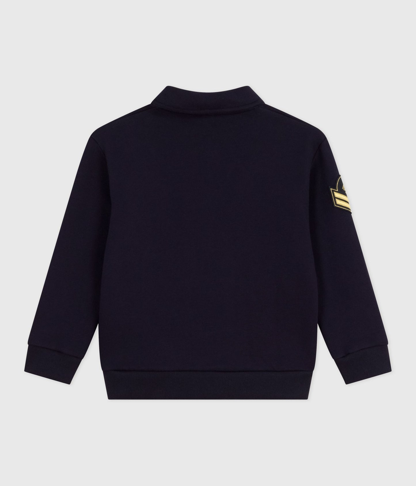Polo-style sweatshirt i mørkeblå