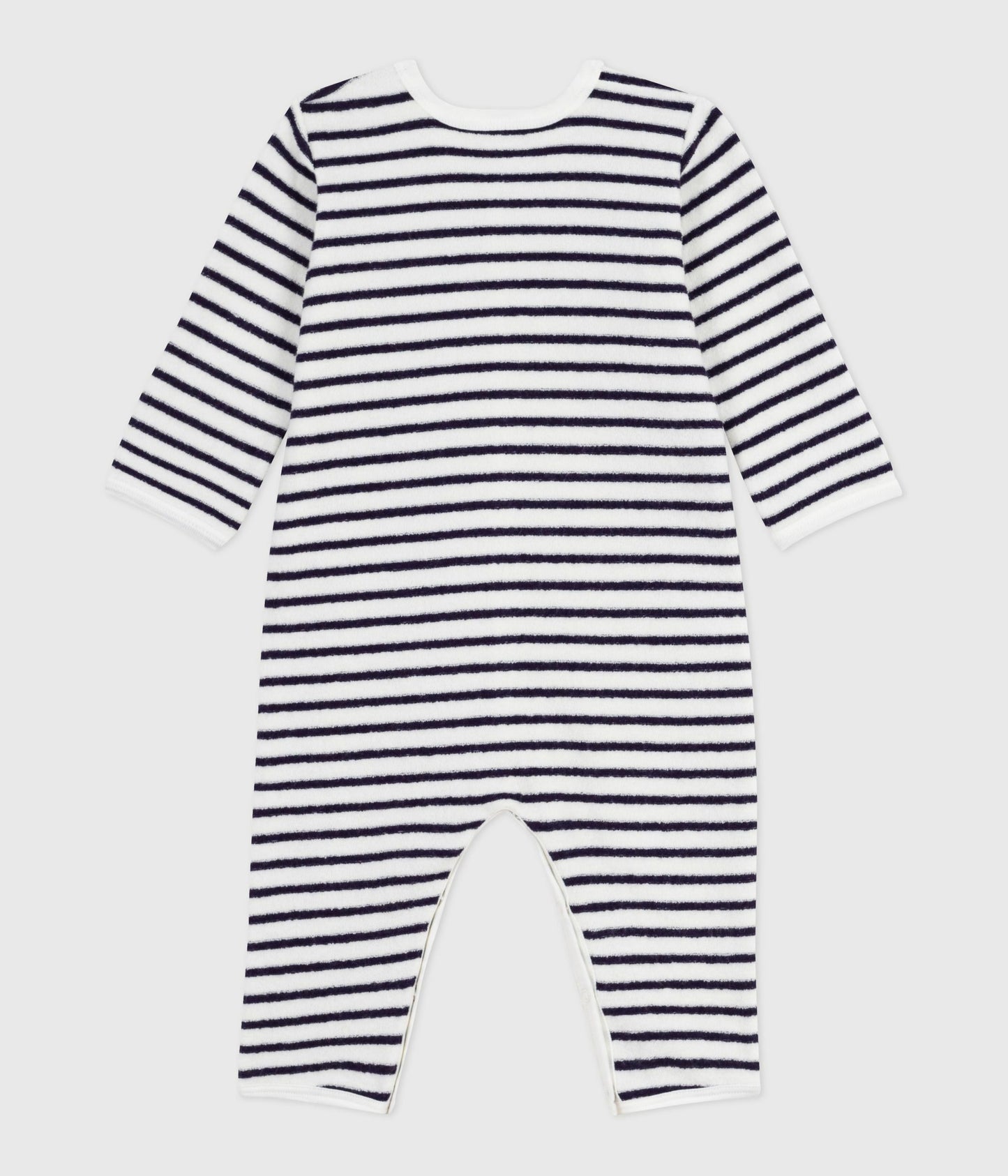 Stribet pyjamas til baby uden fødder
