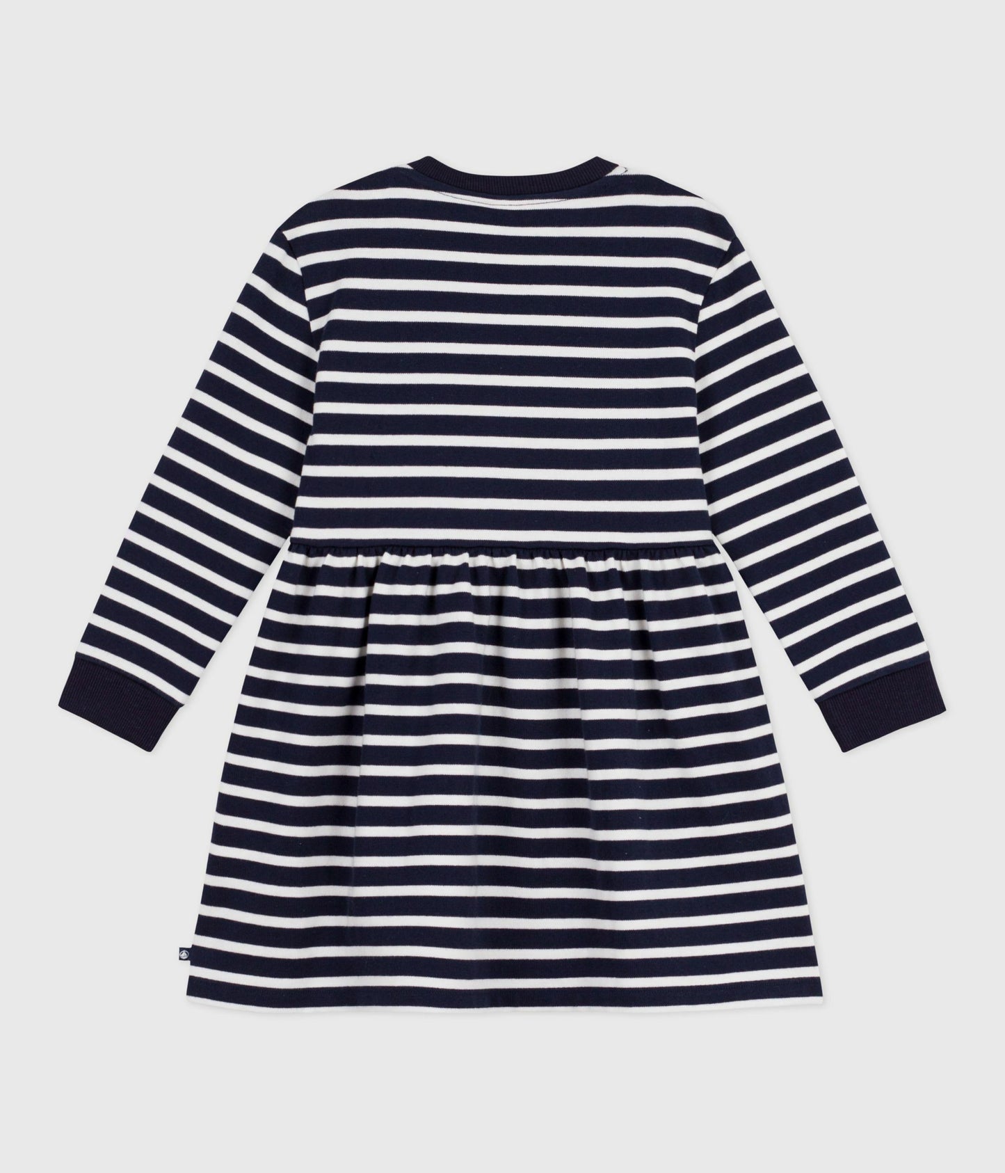 Langærmet kjole med striber til piger