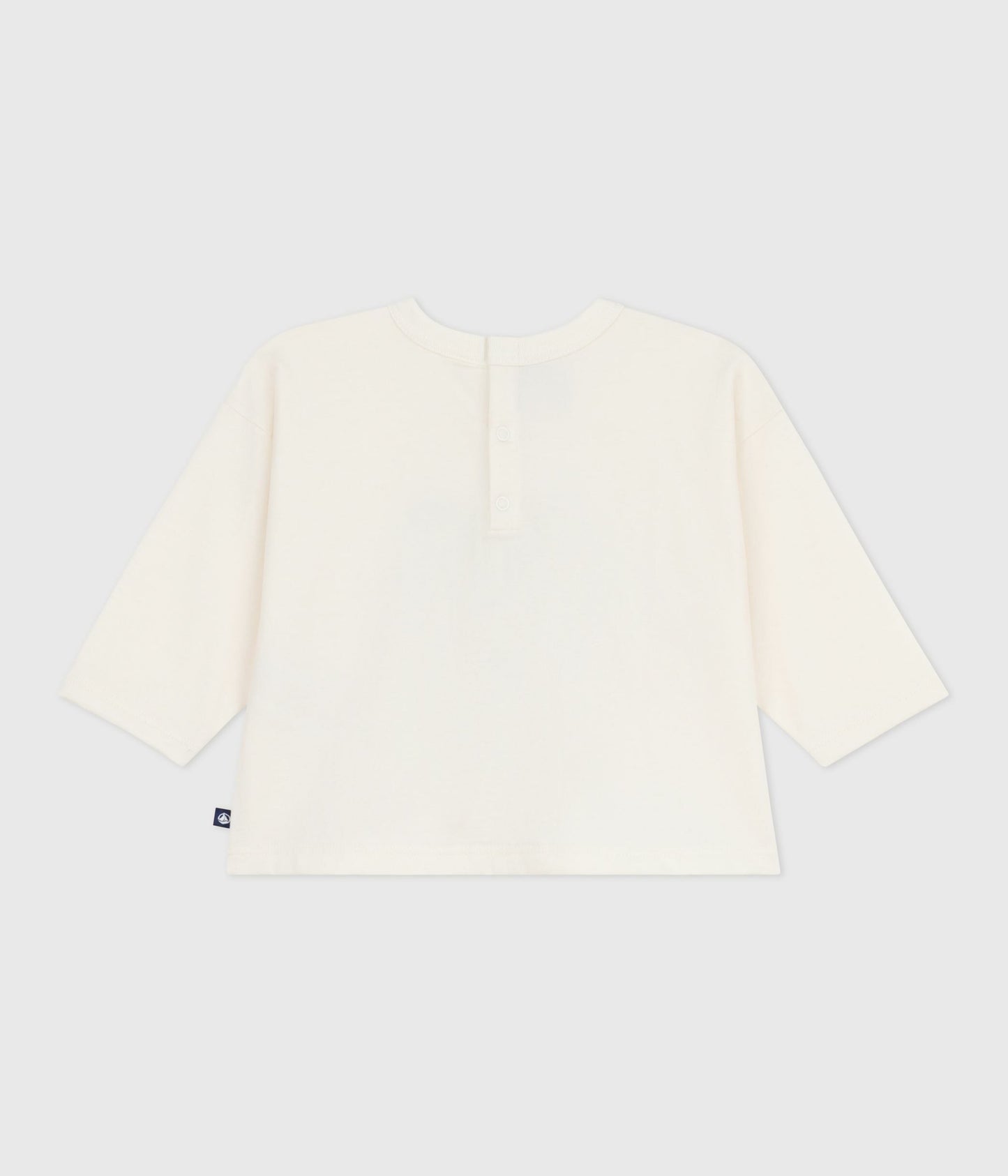 Sweatshirt til baby i råhvid med print