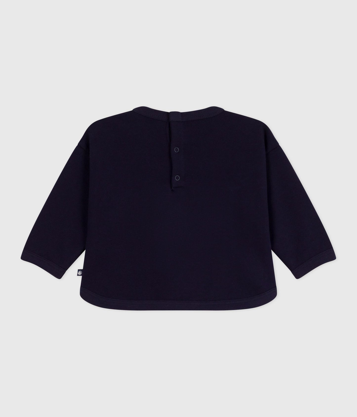 Sweatshirt til baby i mørkeblå med elefant