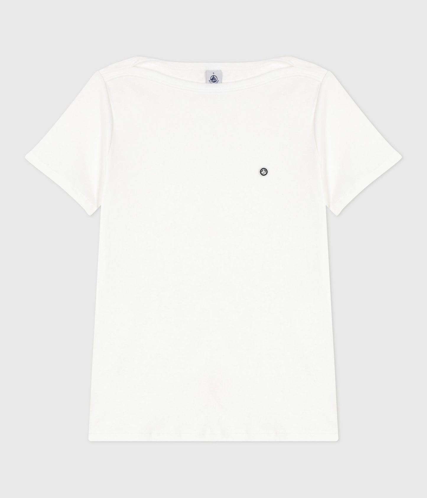 T-shirt med bådudskæring til kvinder - Hvid