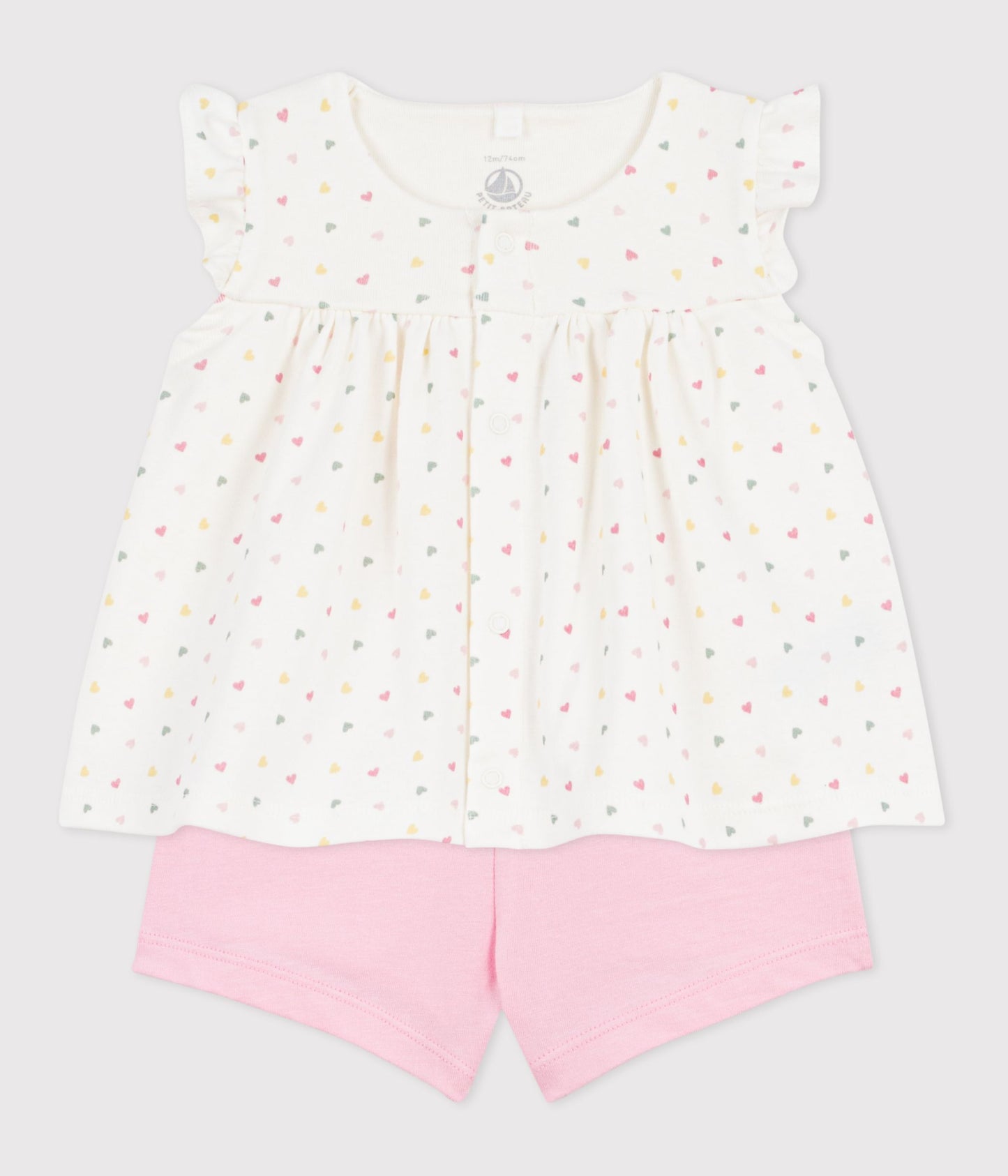 2-delt sæt til baby med shorts og top - Lyserød/multi