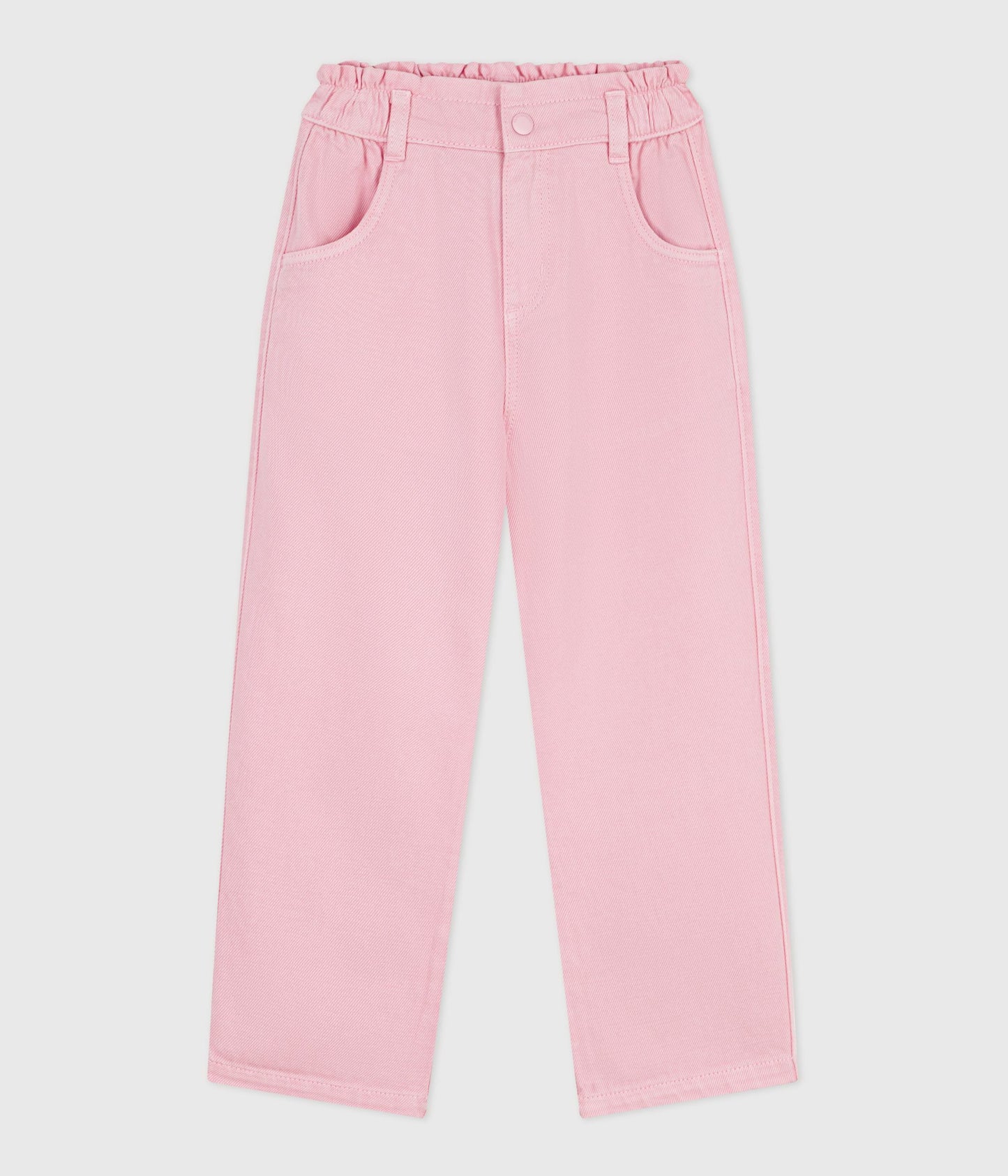 Denim bomuldsbukser med elastik - Lyserød/Marquise