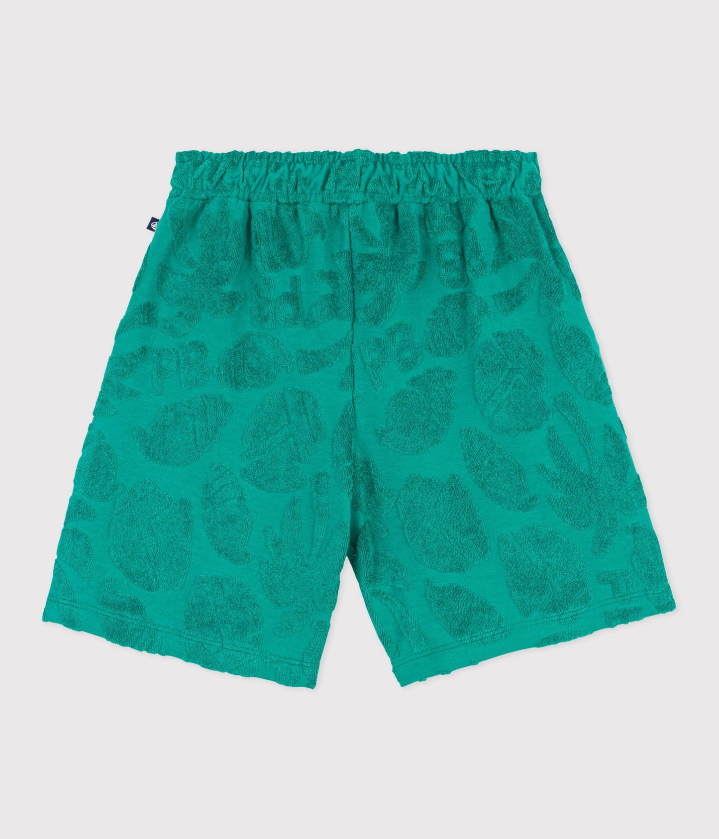 Shorts i bomuldsfrotté til drenge - Greeny grøn