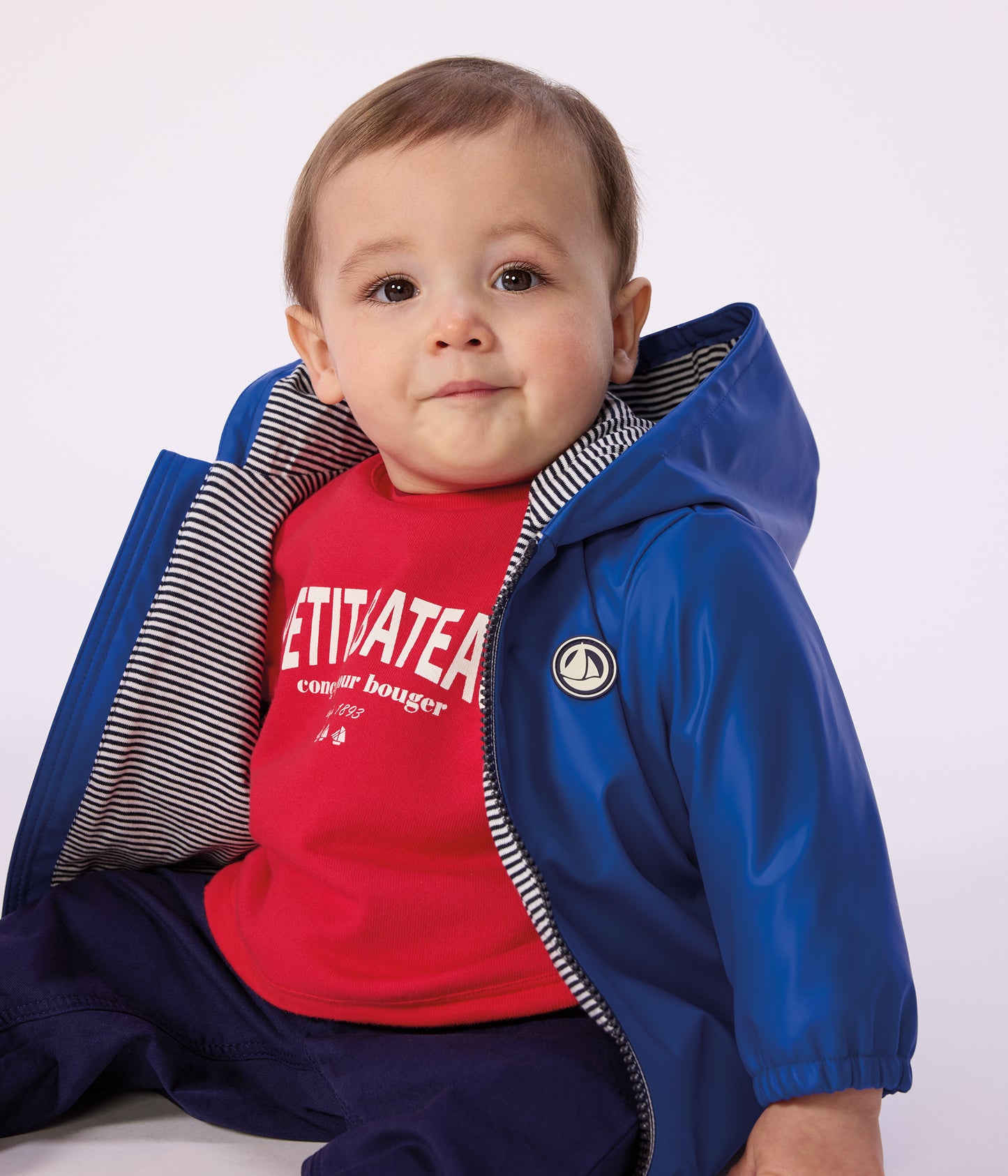 Rød bomuldssweatshirt til baby