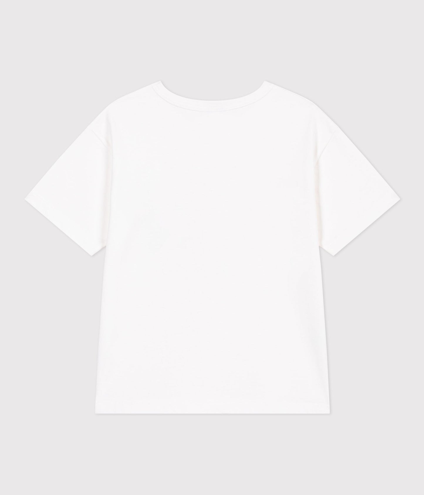 T-shirt med blåt/grønt logo - Hvid