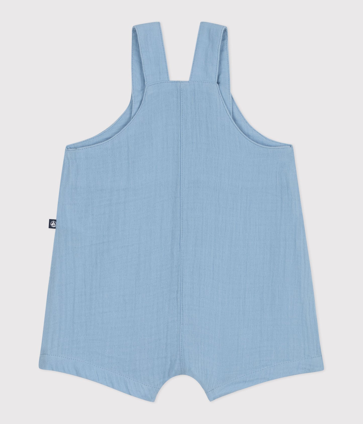 Overalls i bomuld med korte ben - Blå/Flo