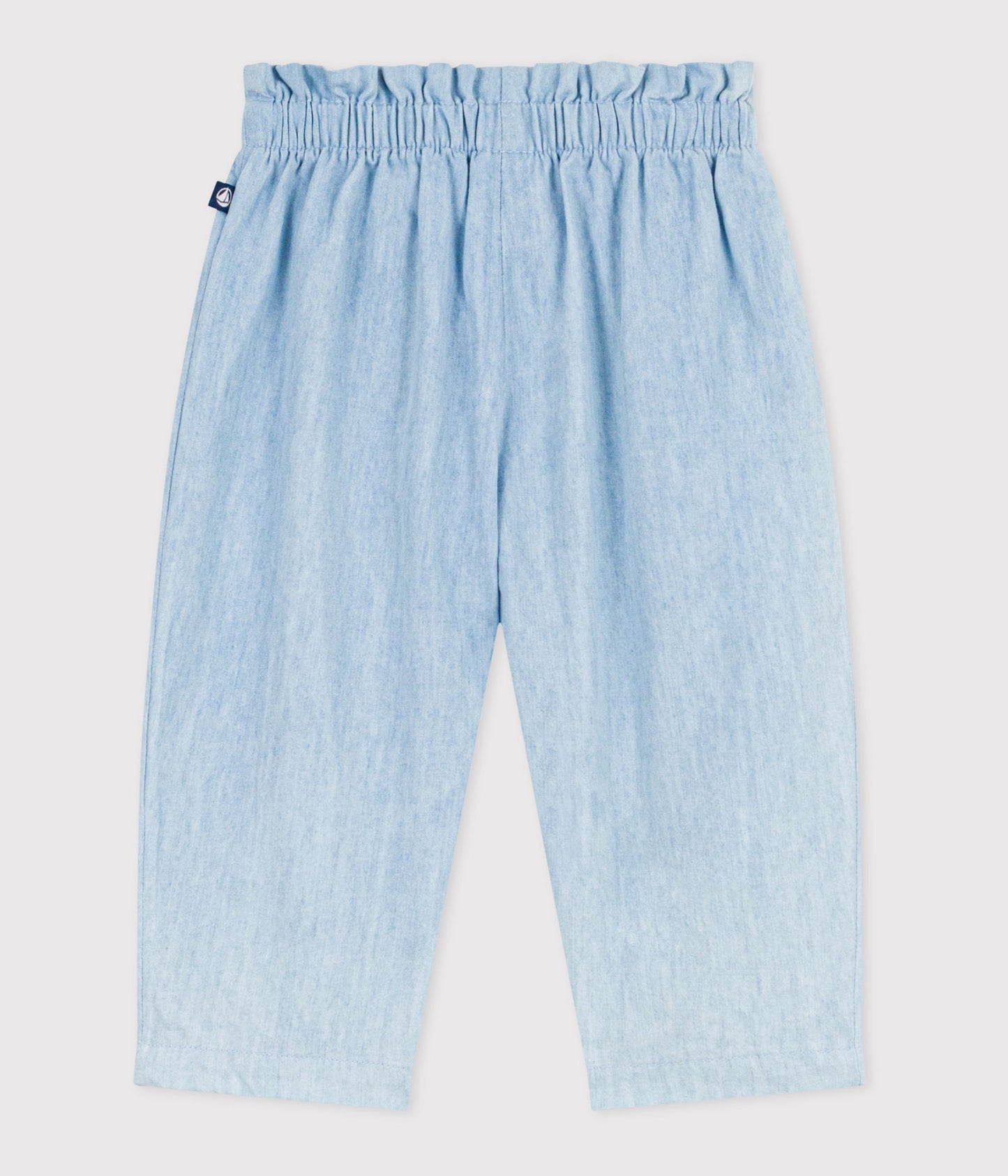 Bukser til baby i Chambray-stof - Bleu clair