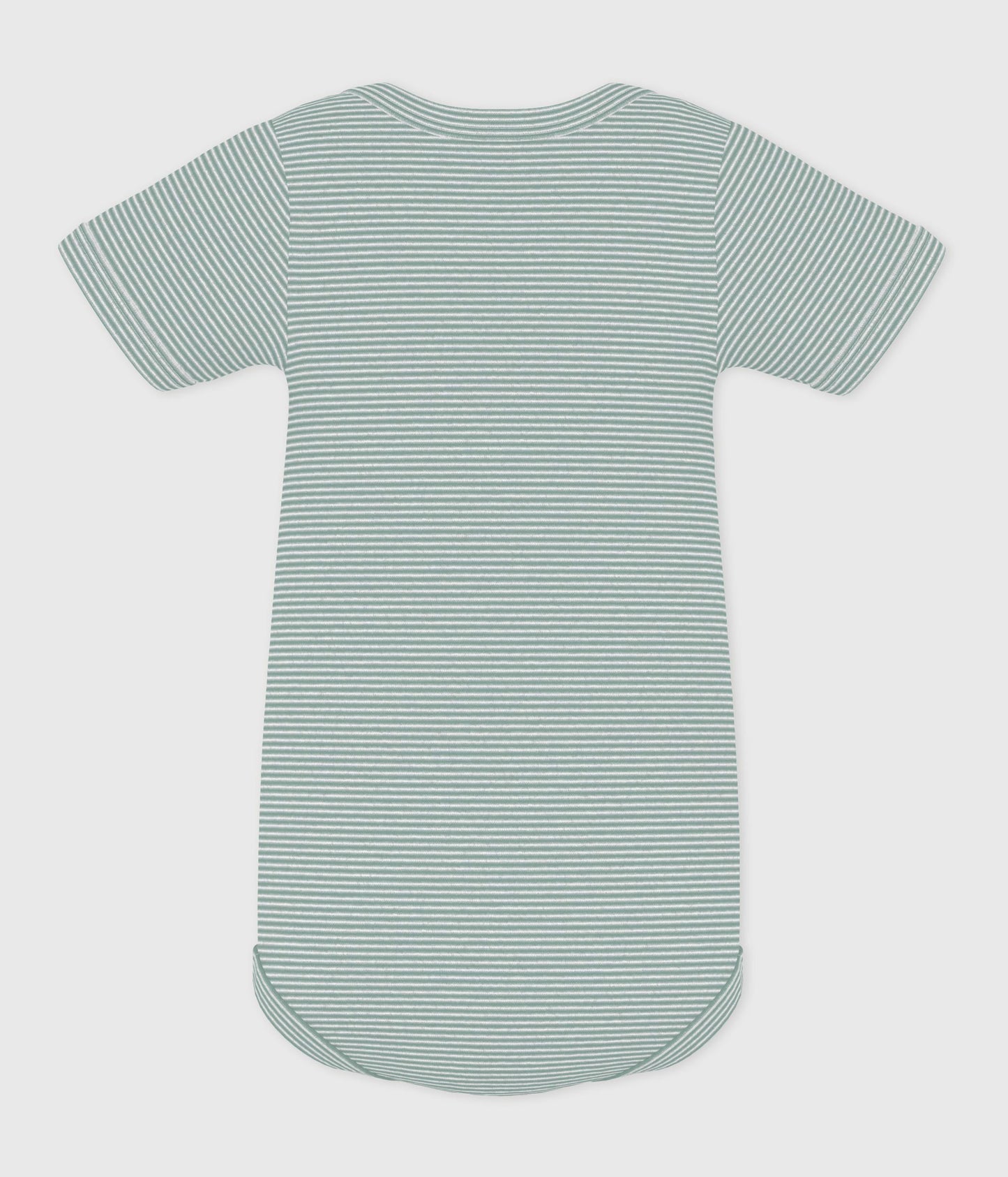 Kortærmet body - Grøn/Marshmallow striber