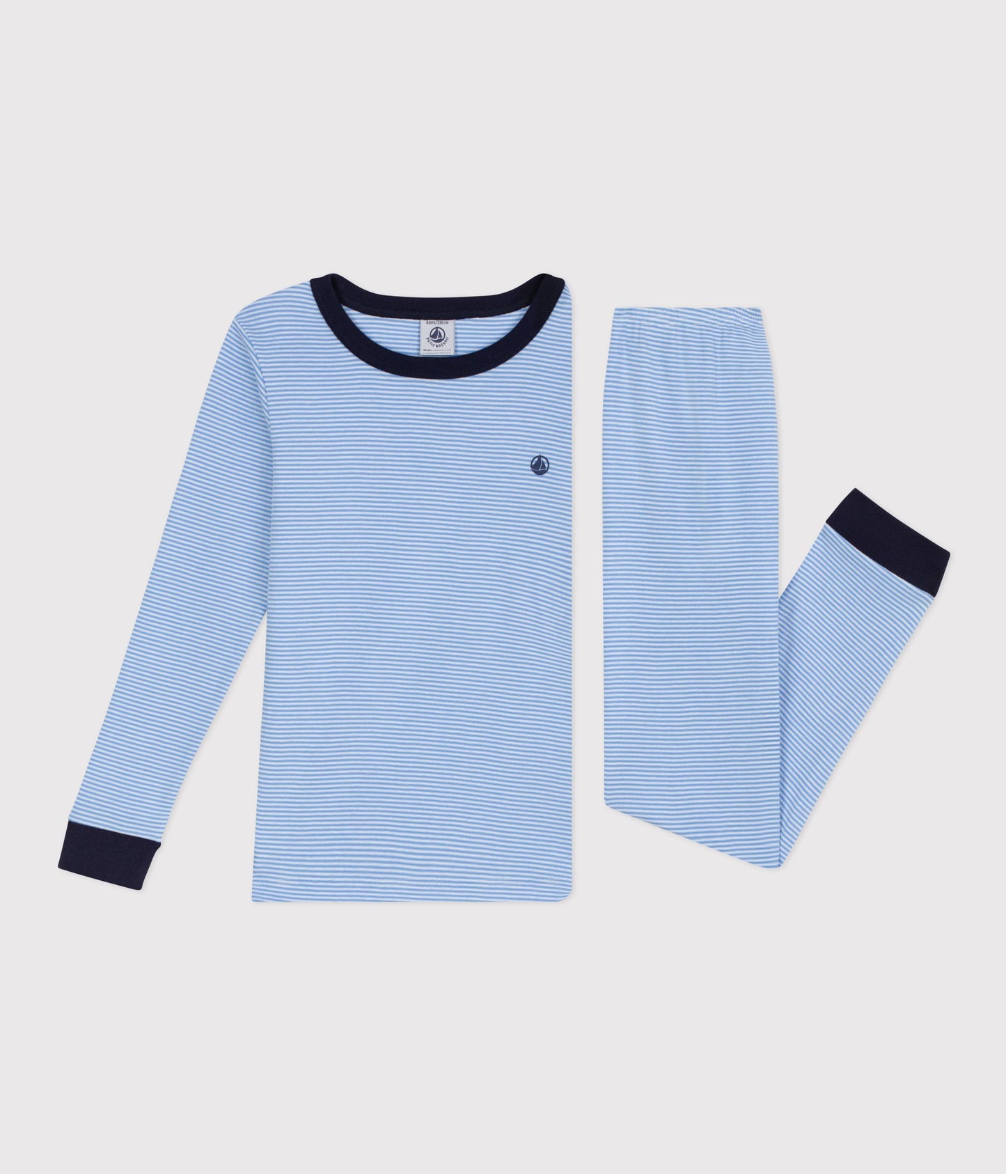 Pyjamas i bomuld - Blå edna striber