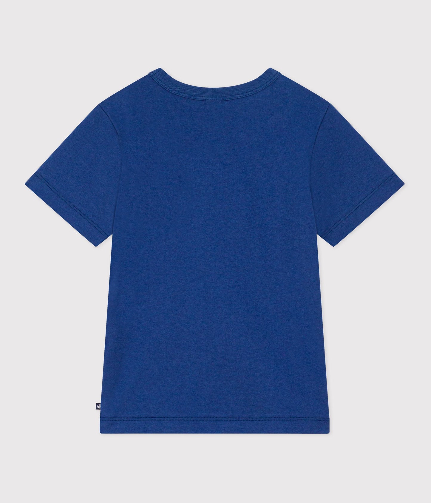 T-shirt til drenge - blå med logo på brystet