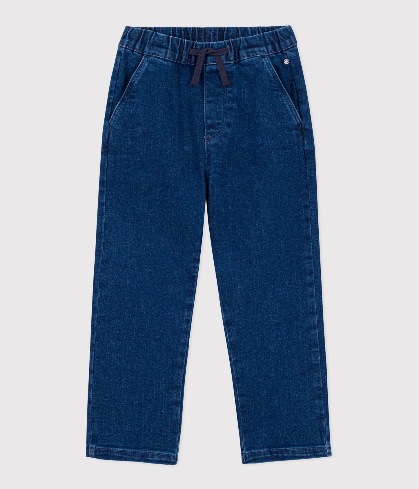 Denimbukser med elastik - Mørkeblå