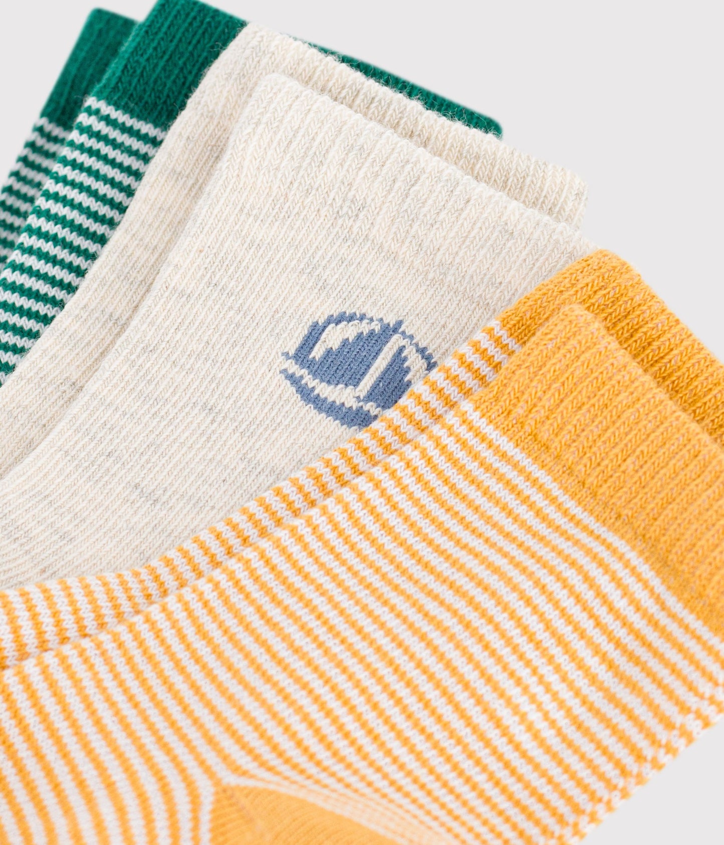 3-pak strømper til baby - Milleraies gul+grøn/beige