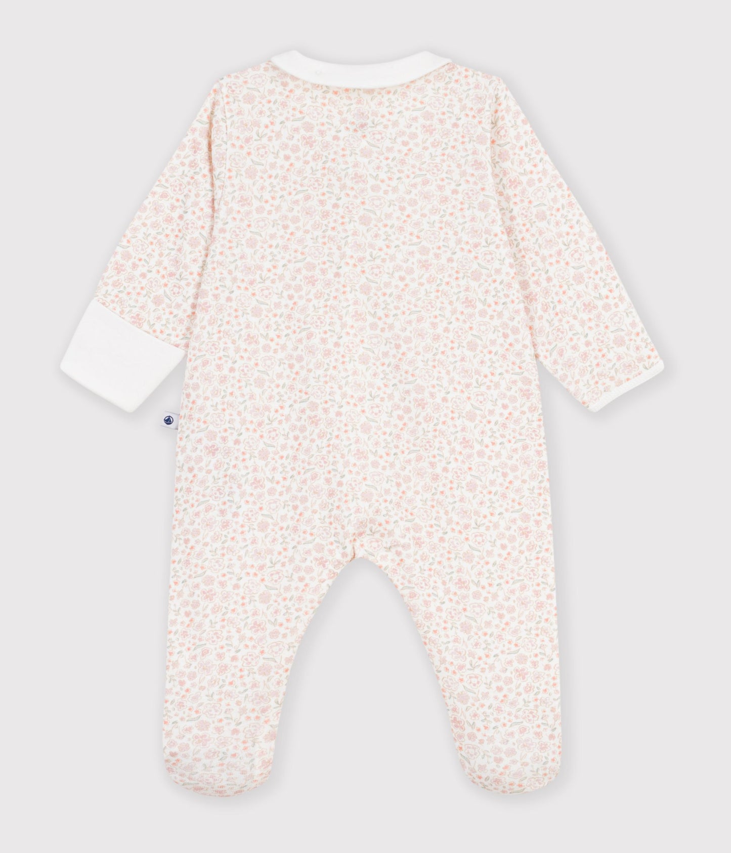 Pyjamas med fødder og lynlås lukning - Marshmallow/multico