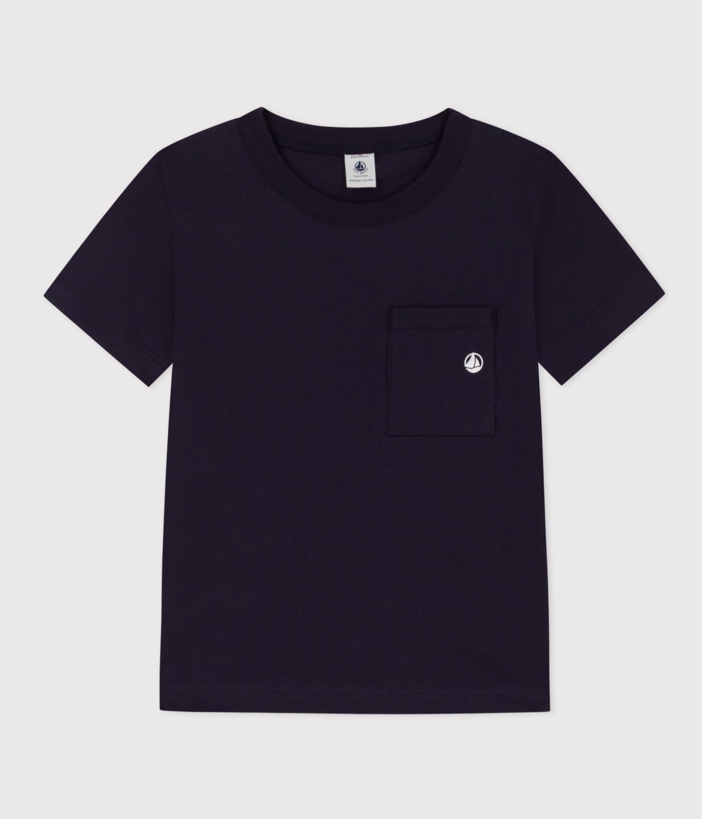 Mørkeblå t-shirt med lomme