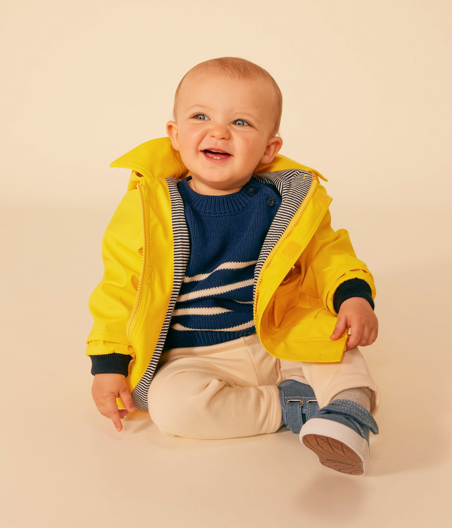 Regnjakke baby - gul
