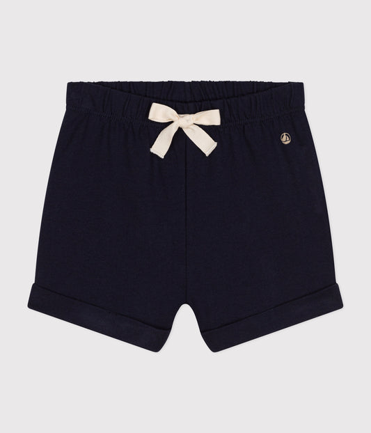 Shorts i jersey til baby - smoking blå