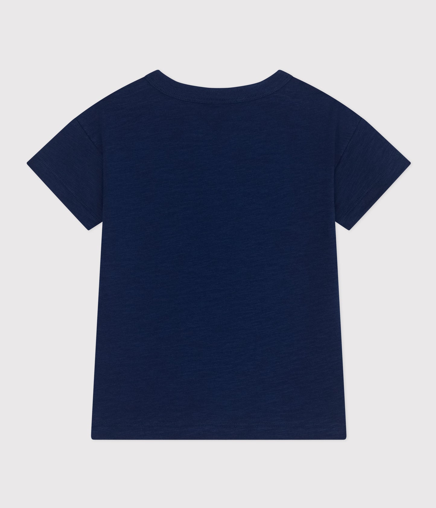 T-shirt i jersey med lomme til børn - mørkeblå