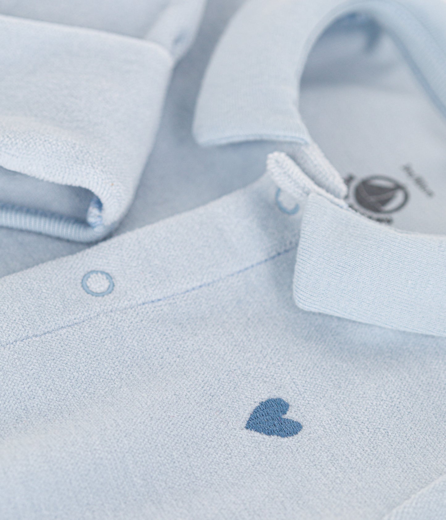 Pyjamas i velour til baby - blå