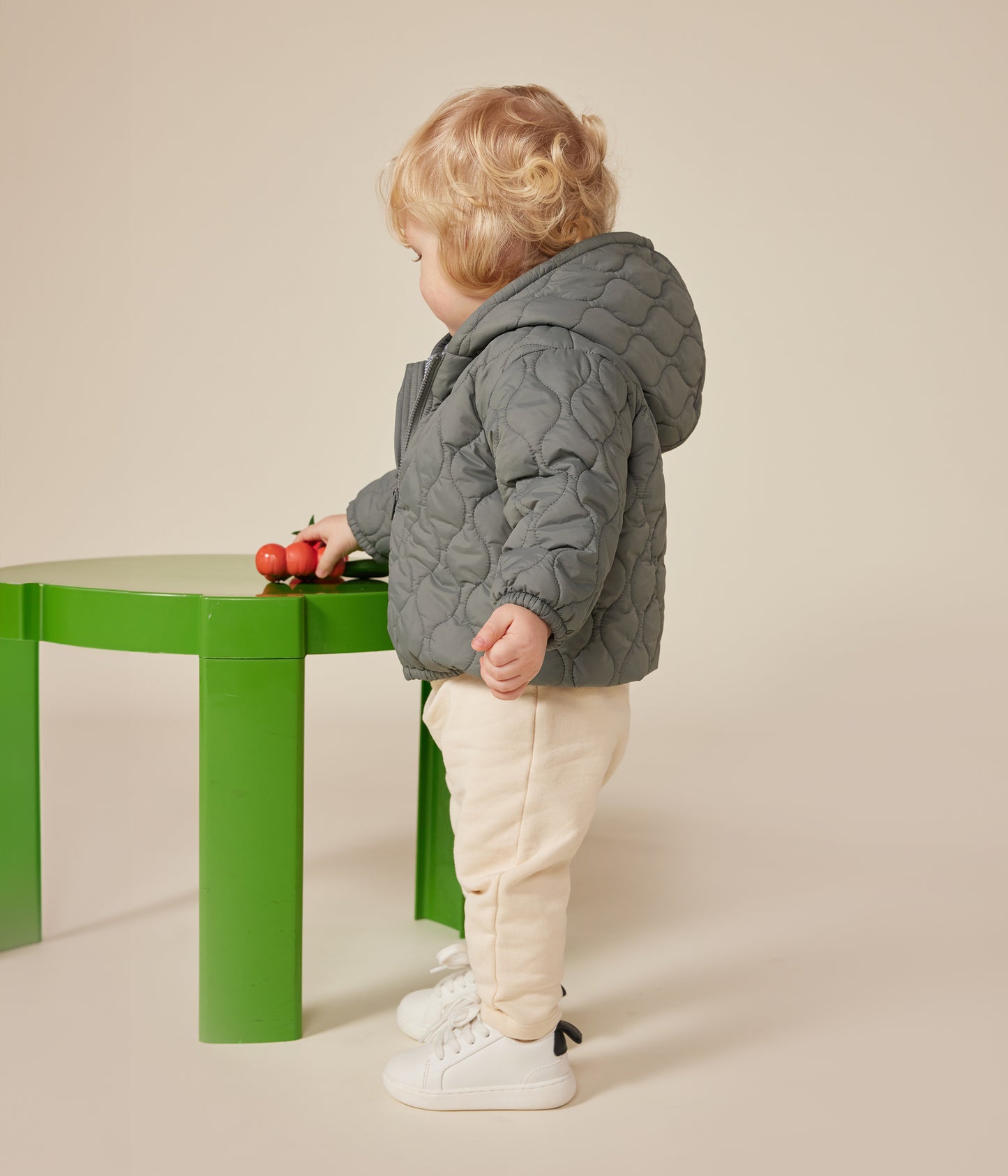 Let dunjakke til baby - grøn