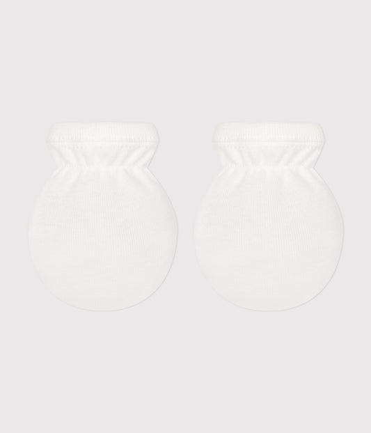 Vanter i bomuld til baby - hvid