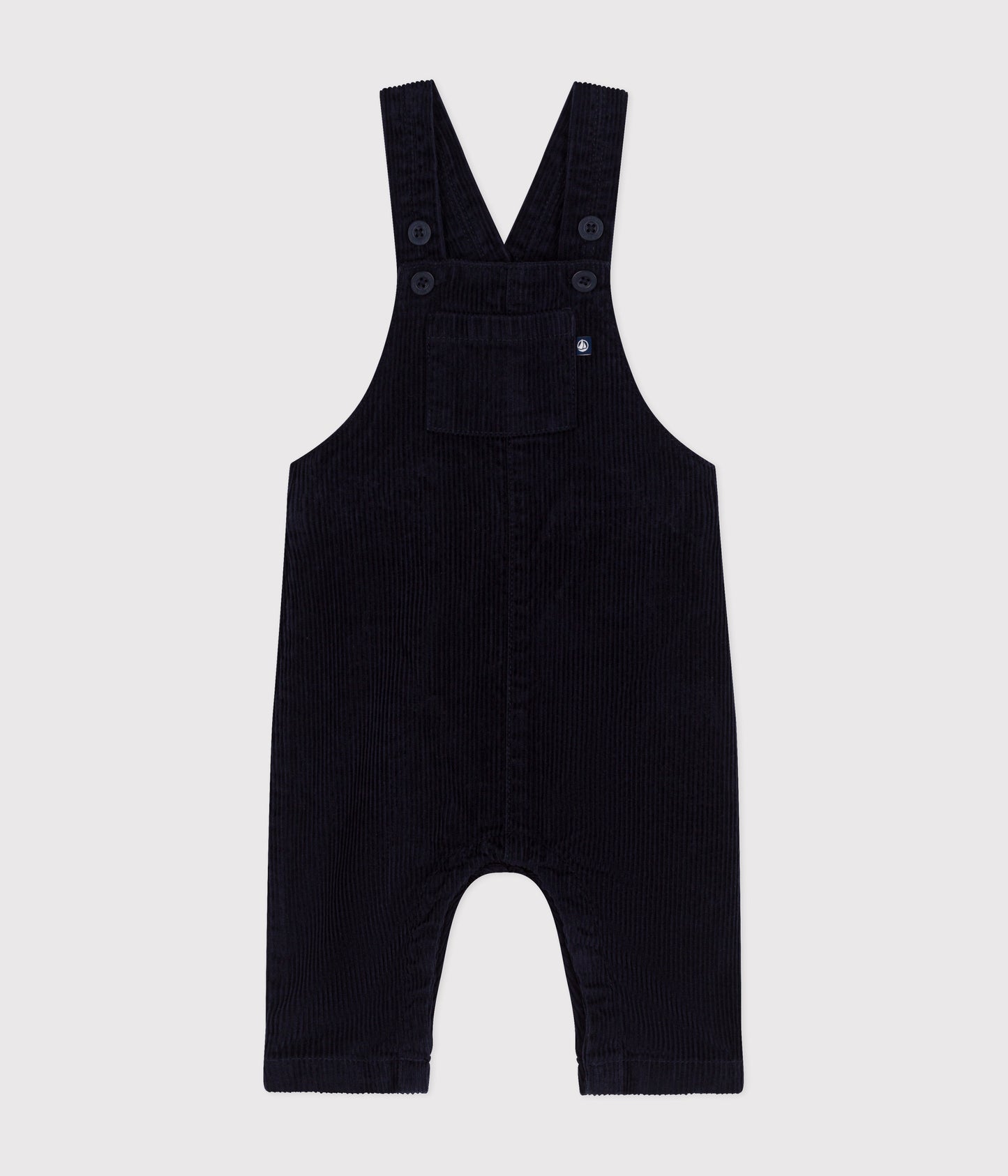 Overalls i mørkeblå fløjl til baby