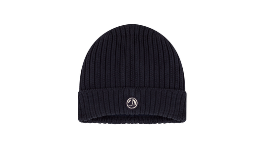 Strikhue med fleecefor til børn - mørkeblå