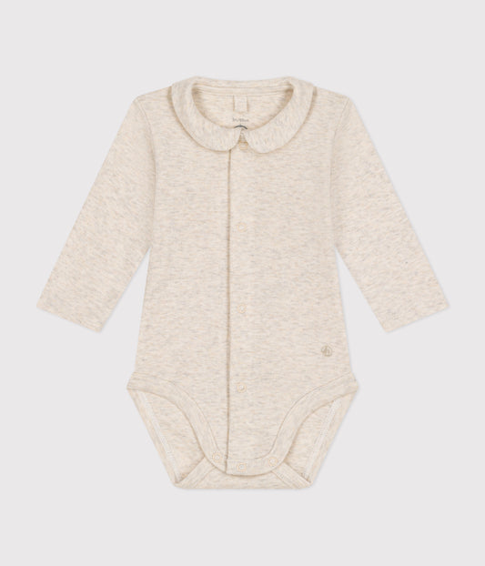 Langærmet body med krave til baby