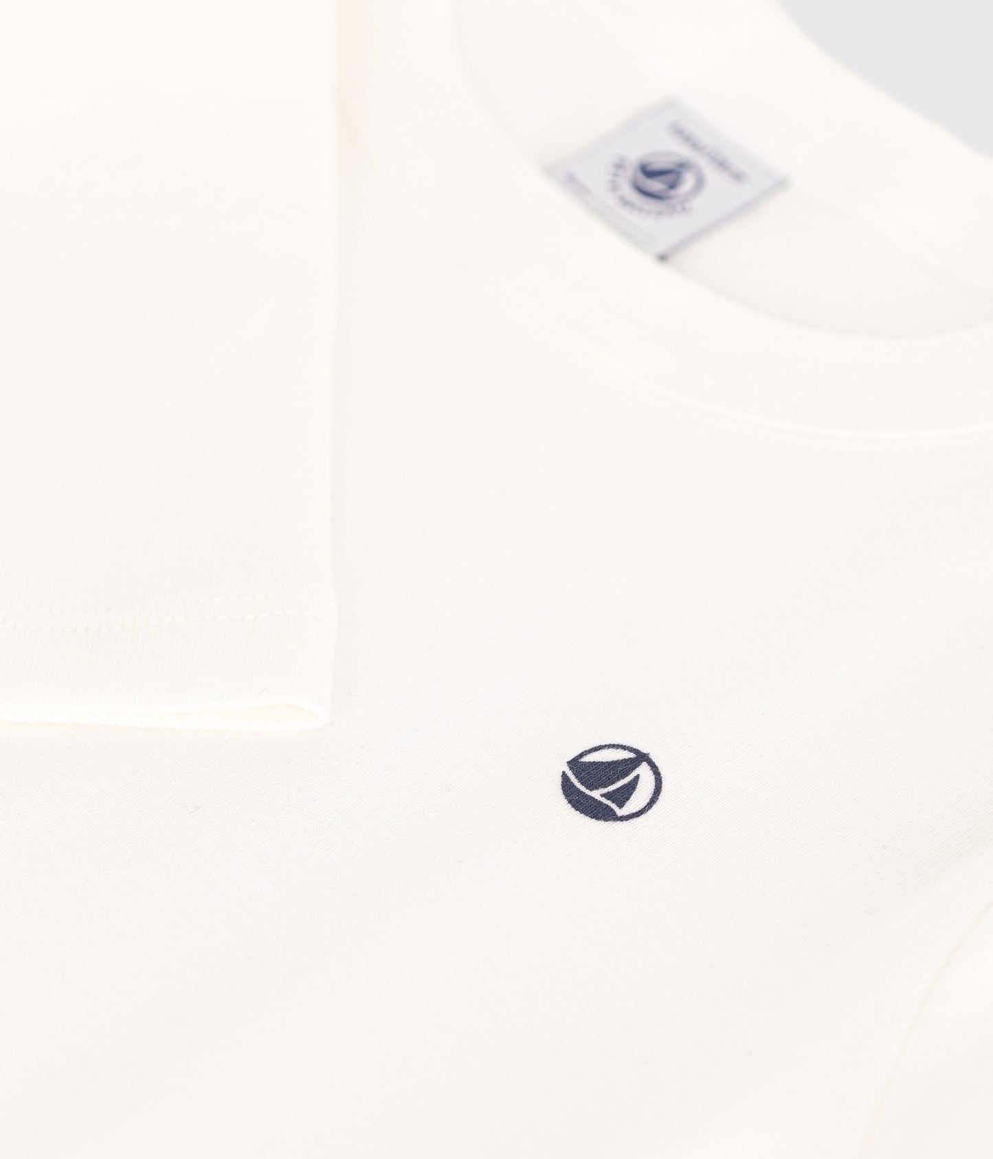 Langærmet t-shirt i hvid bomuld