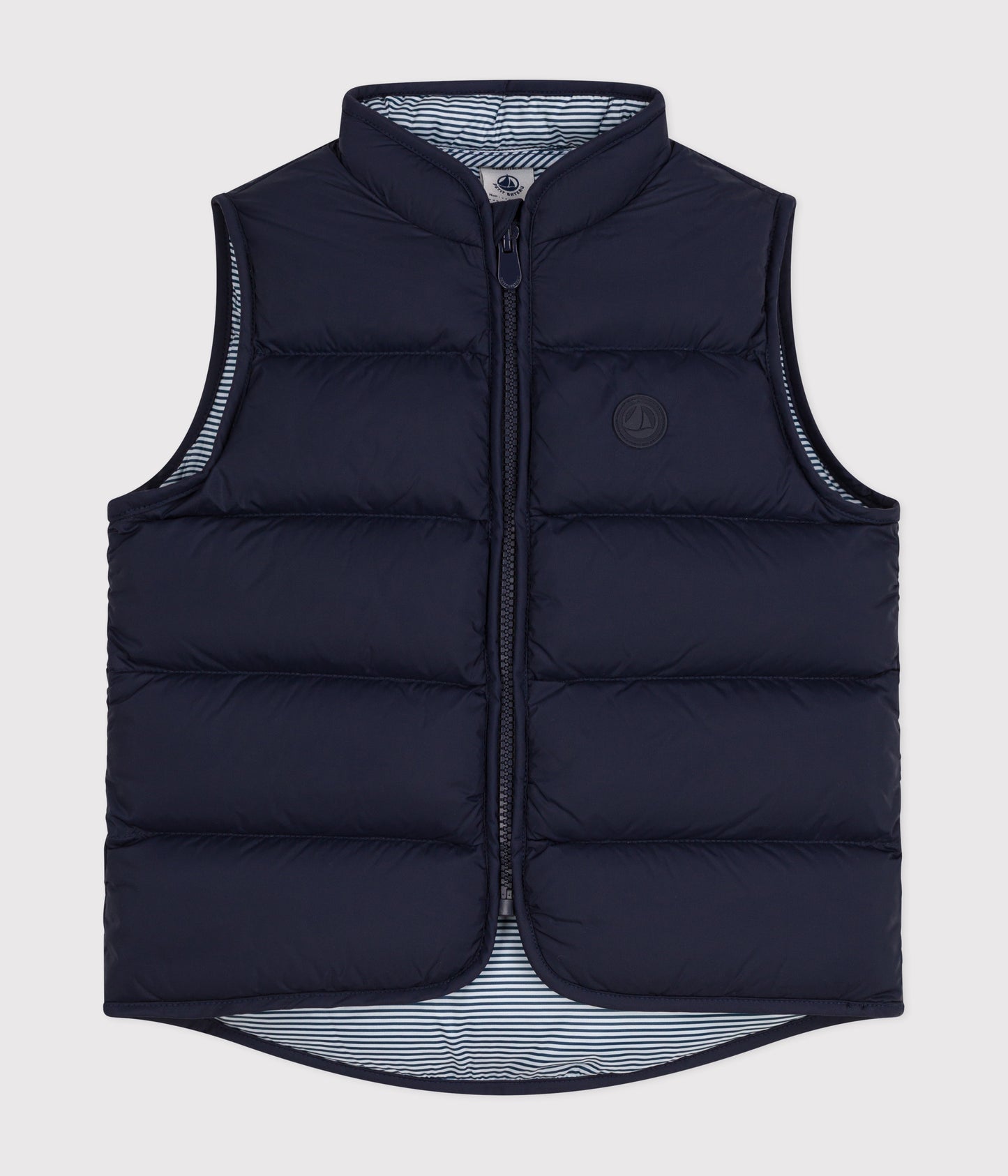 Vatteret vest med quiltet design til børn - blå